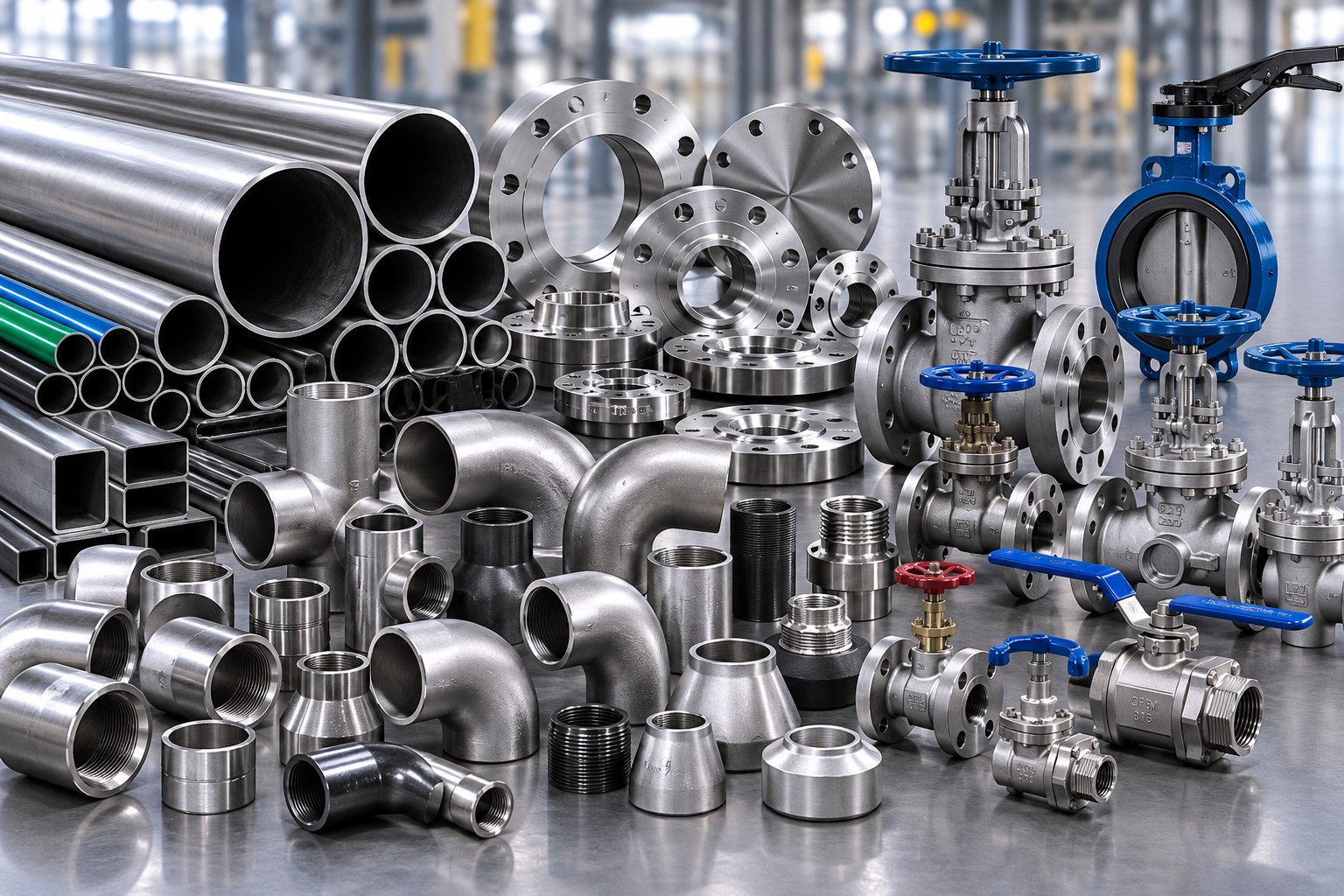 PIPES, FITTINGS, FLANGES & VALVES